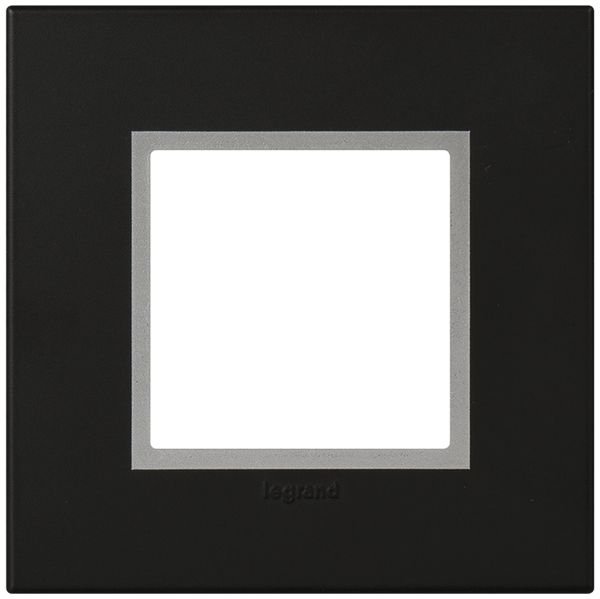 Cadre de recouvrement ATO 1×1 module noir avec cadre décor