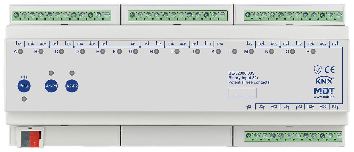 REG-Binäreingang KNX MDT BE-32000.03S 32×Eing IN:12V 12TE