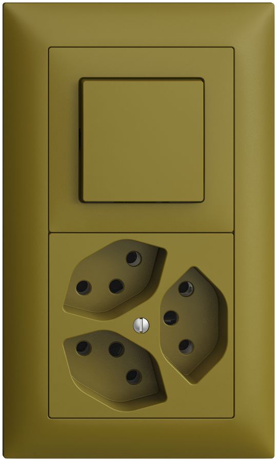 UP-Kombination EDIZIOdue 3/1P+3×T13 olive