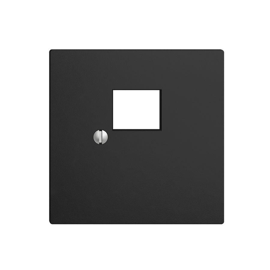 Frontplatte 1×RJ45 EDIZIOdue schwarz R&M swissline