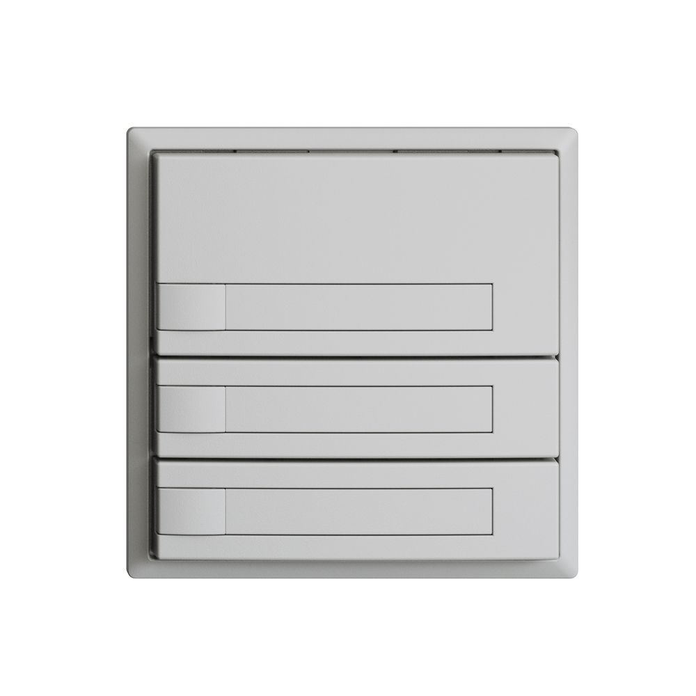 Poussoir KNX RGB EDUE, 250mW, s.LED, a.insert papier, 3×poussoir, 1×touche, grc