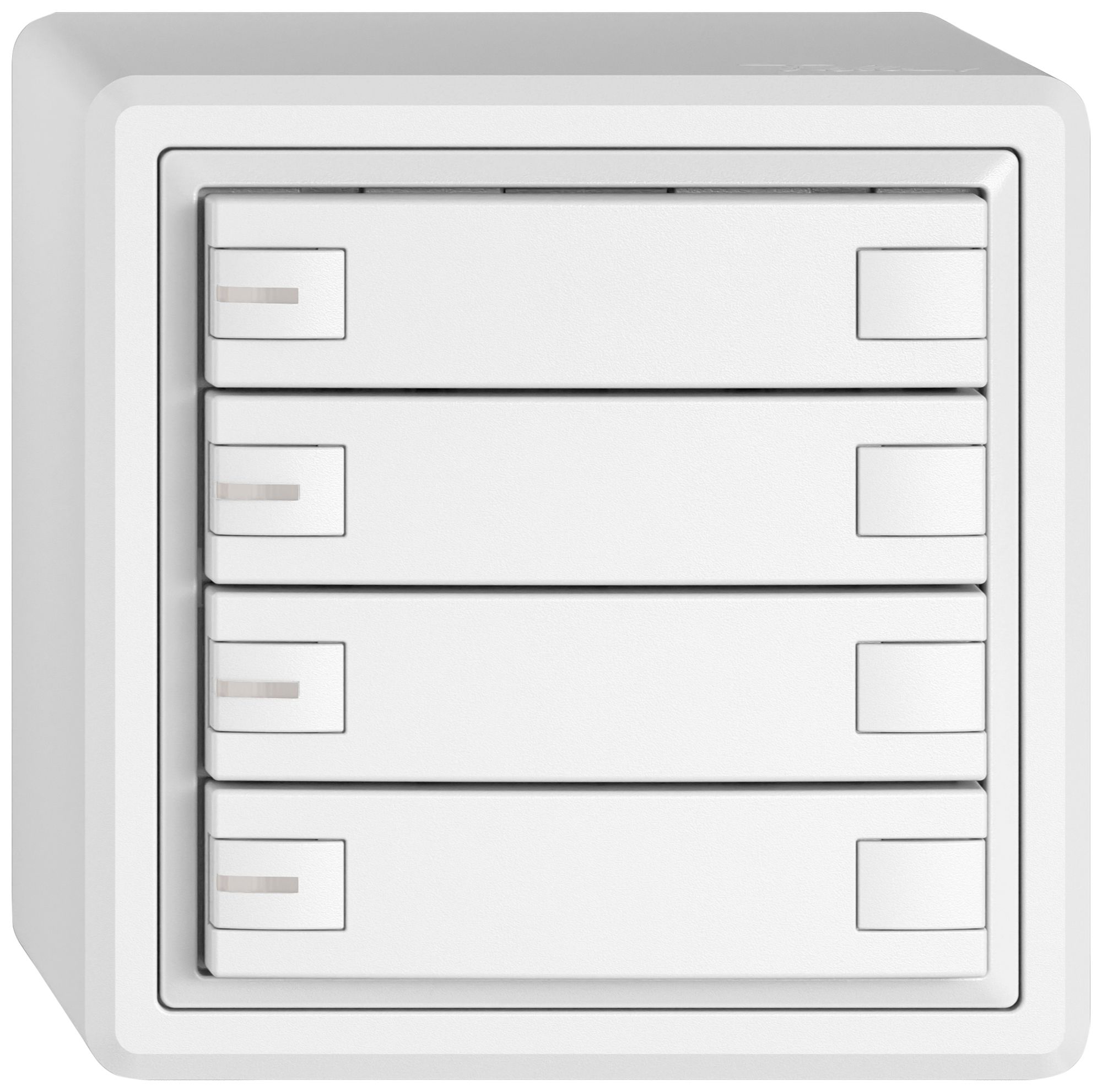 Pulsante KNX RGB AP EDIZIO.liv SNAPFIX® sensore temp.RGB-LED 4× com.2T bi