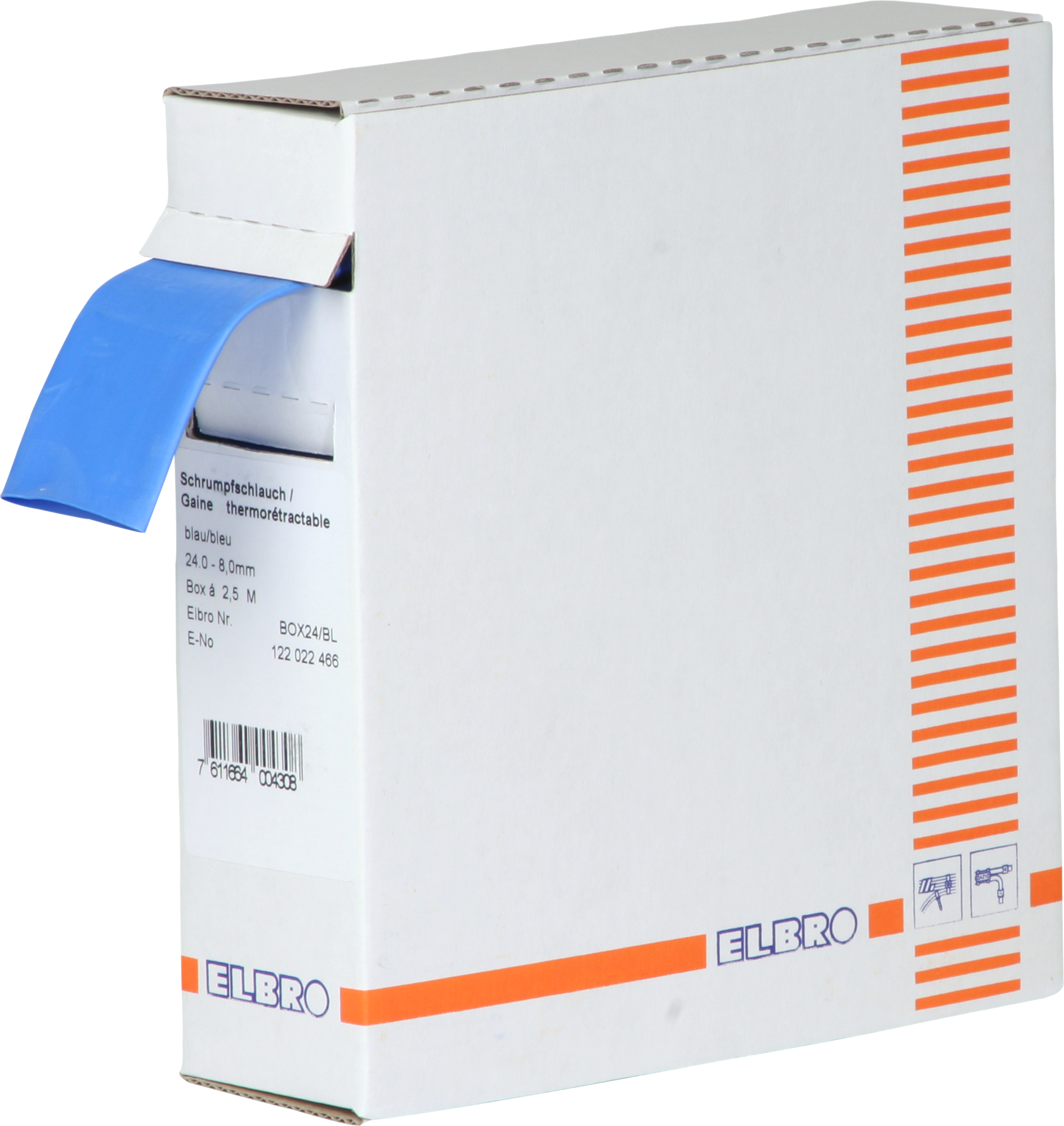 Guaina retrattile 3:1 2478 blu box con 2.5m