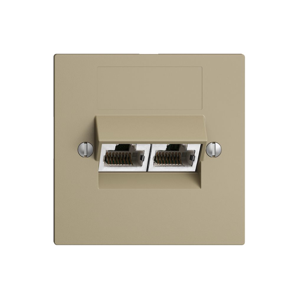 UP-Dose 2×RJ45/s 8P getr. EDIZIOdue sand ITplus