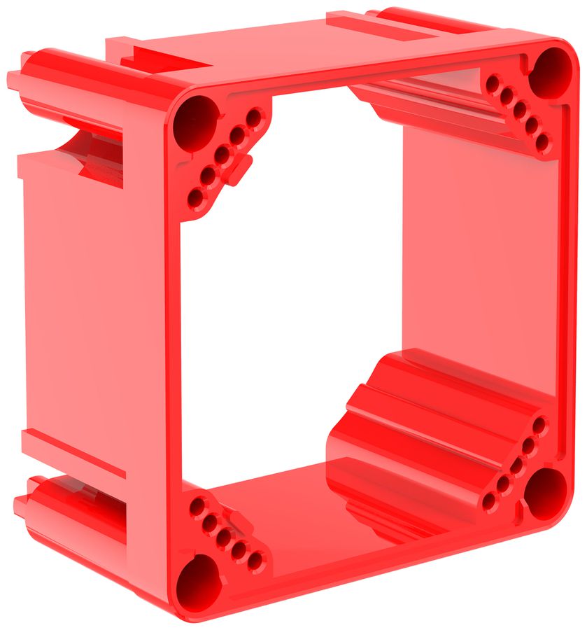 Aufsatzrahmen Morach-Technik CRALLO-LEU 1×1 40mm PE-HD GDP 850°C rot