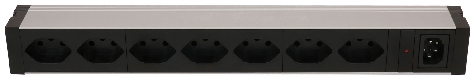 Steckdosenleiste MH 7×T13 1HE schwarz