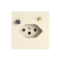 Steckdose FI EDIZIO.liv  1×T13 mit Shutter cr