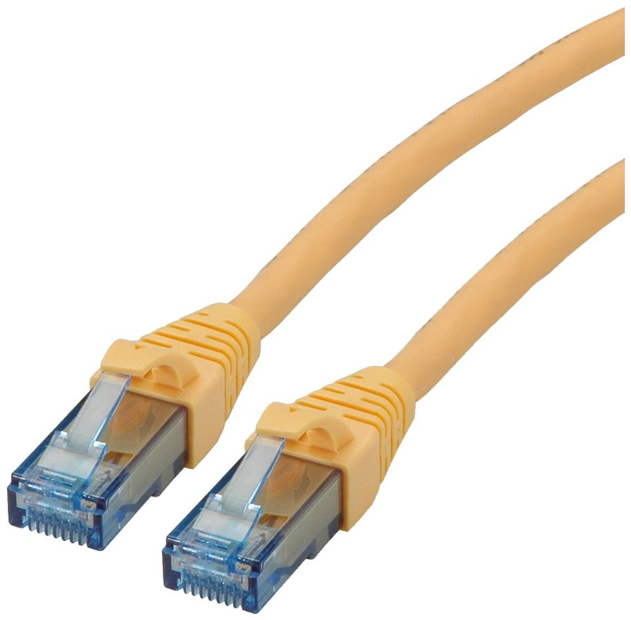 Cavo patch RJ45 ROLINE cat.6A U/UTP AWG26 LSZH giallo 0.3m