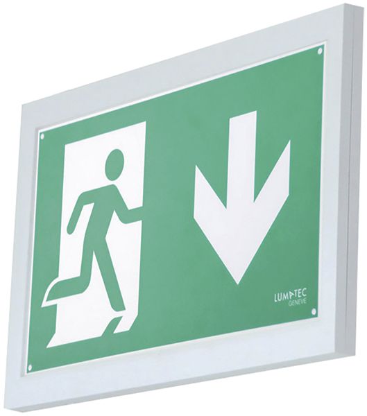 Lampada d.segnalaz.d'emerg.LED A34P 4W autonomo mont.parete/soffitto 3 pitto.