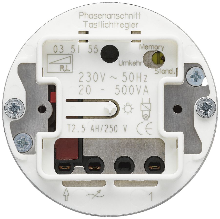 Einsatz Kurzhublichtregler Hager 25…500VA NV Phasenanschnitt