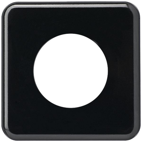 Plaque de recouvrement basico 1×1 45mm noir