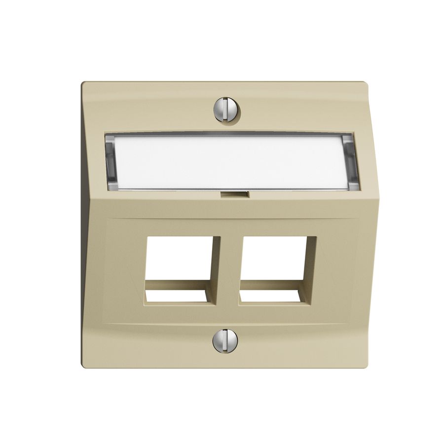 Kit de montage Edue F, avec capot de sortie oblique, pour 2×Keystone, vanille