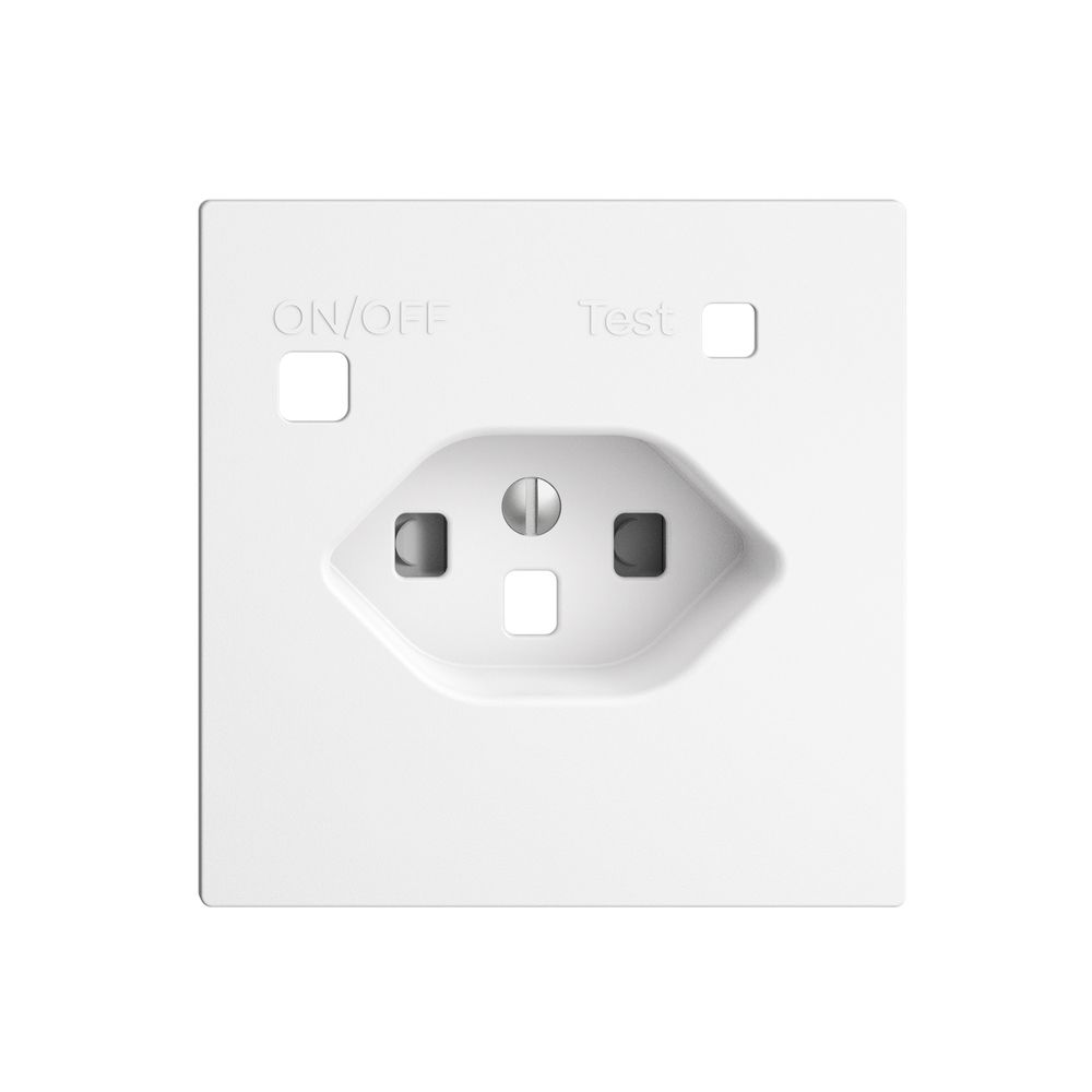 Frontset EDIZIOdue zu FI-Steckdose F, T23, shutter, weiss