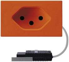 Prise INC type 13 FLF orange adaptateur câble rond 5P L2