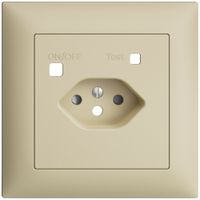 Frontset EDIZIOdue zu FI-Steckdose FMI, T13, shutter, vanille