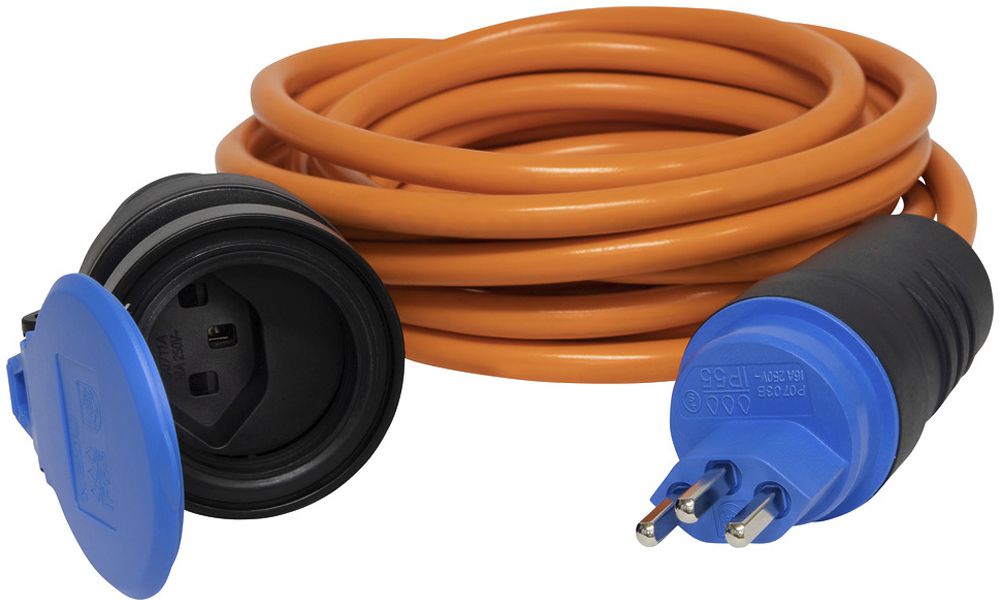 Câble de rallonge Brennenstuhl T23 N07V3V3-F 3×2.5mm² 16A 25m IP55 orange
