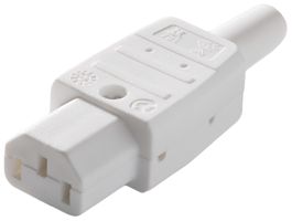 Apparatesteckdose Typ C13 (F) ELBRO 10A 230VAC gerade max.70°C weiss IP20