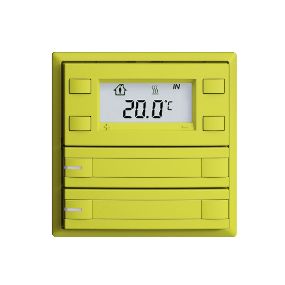 Poussoir RTH ENC KNX 2× EDIZIOdue F lemon, avec pap.+LED RGB