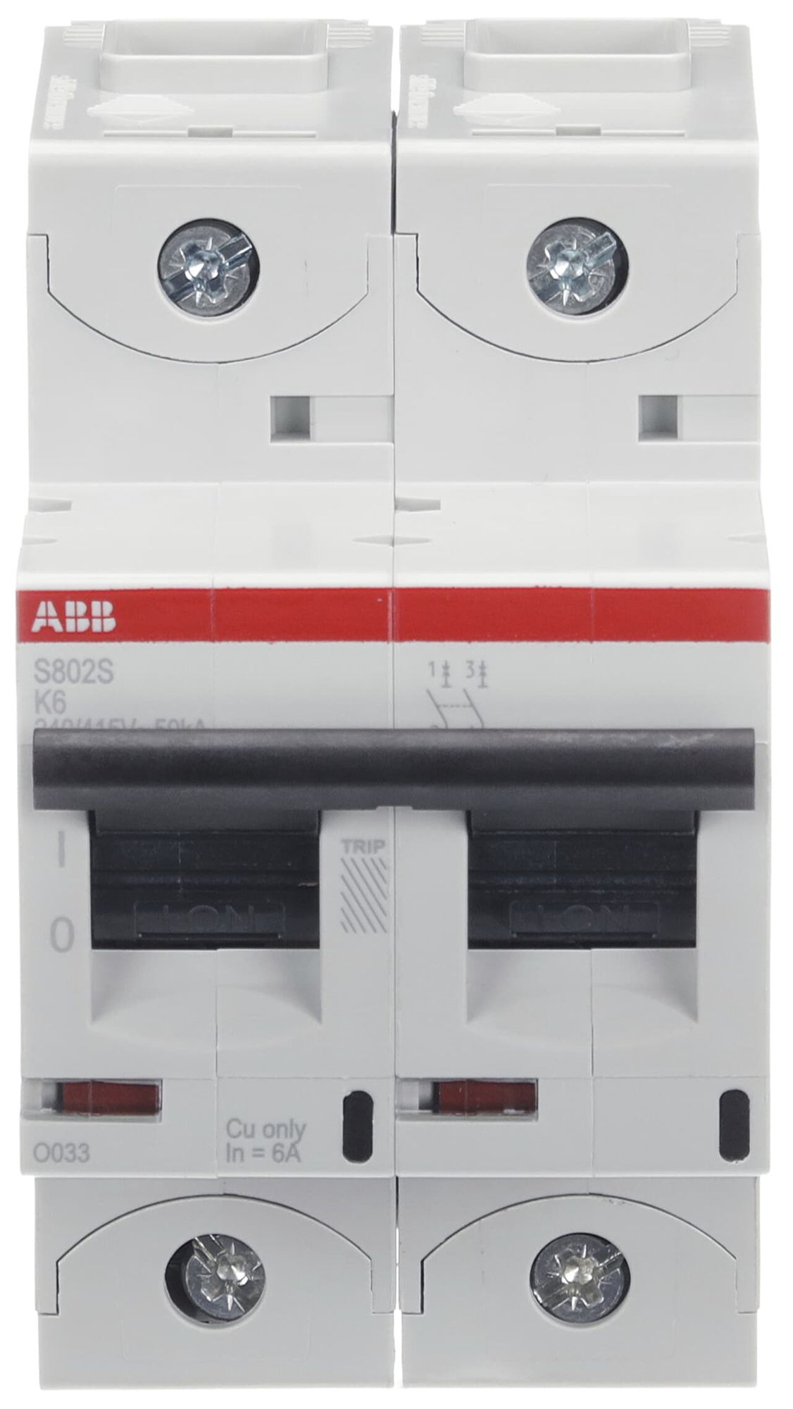 Leitungsschutzschalter ABB S802S-K6 2P 400V K-6A 50kA 3TE