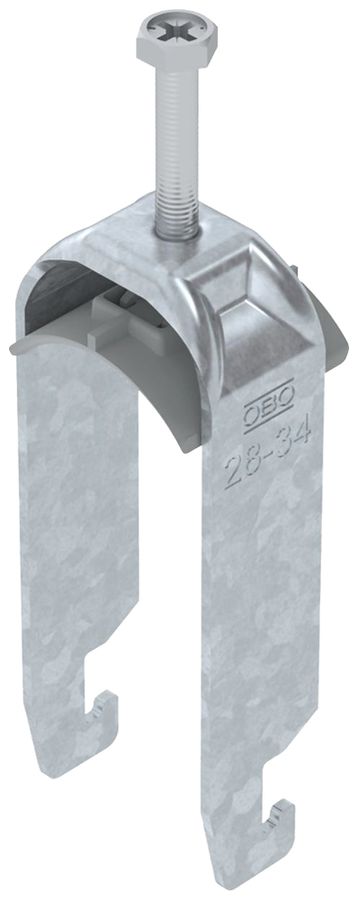 Fixation rapide BET 2056 pied à U mat.synthétique 28…34mm 2×câble acier Zn-ch-im