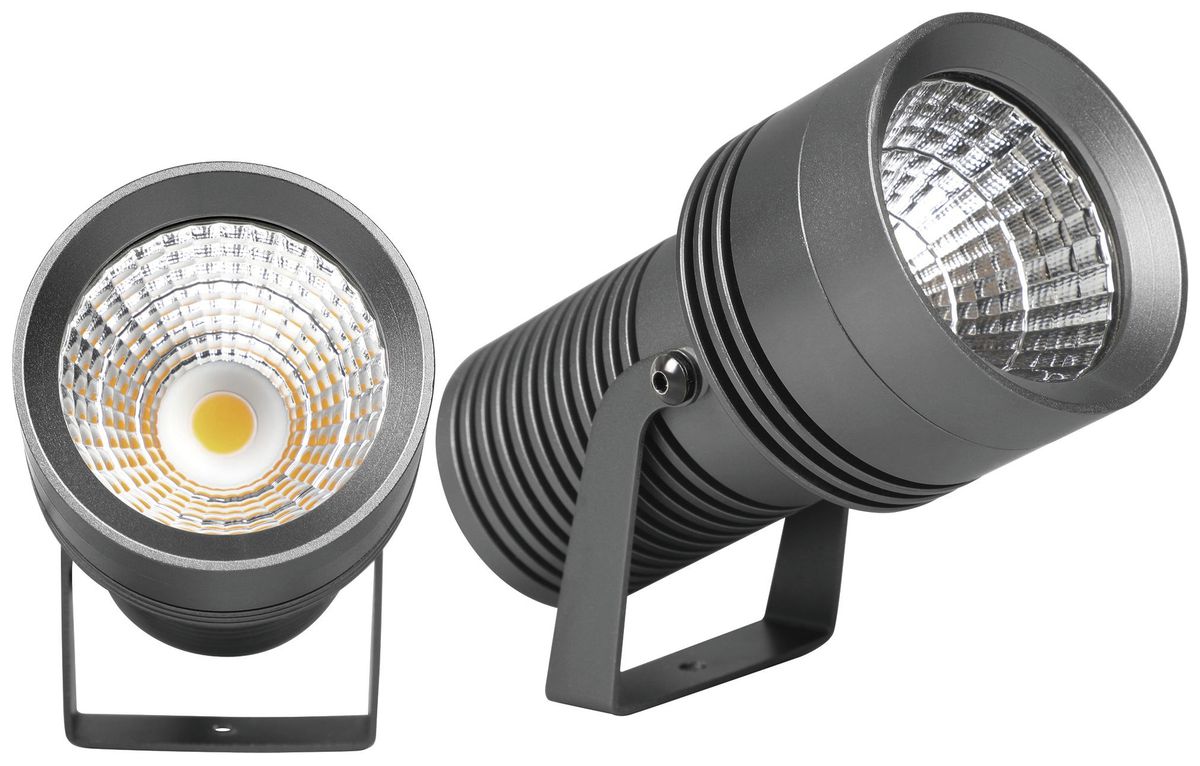 LED-Strahler CHARLY L 230V 12W 1150lm 2700K 40° IP67 5m T13 schwarz