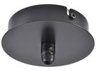 Rosace de plafond SLV 1 sortie, Ø85×39mm avec décharge de traction noir