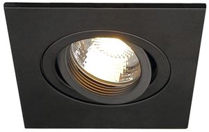 Downlight INS SLV NEW TRIA XL, GU10 50W quadrato IP20 nero opaco