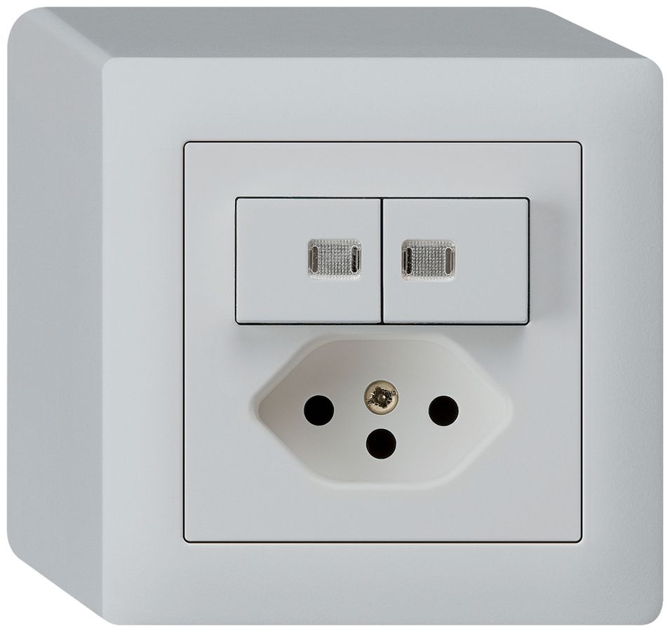 AP-Leuchtkombination 2×AR/1L+T13 hellgrau kallysto 2 Linsen