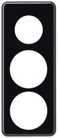 Placca di copertura INC basico 3×1 Ø43mm+2×Ø58mm nero