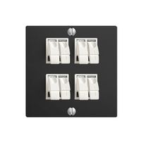 Presa audio EDIZIOdue F 4×nero morsetto per 4 altoparlante