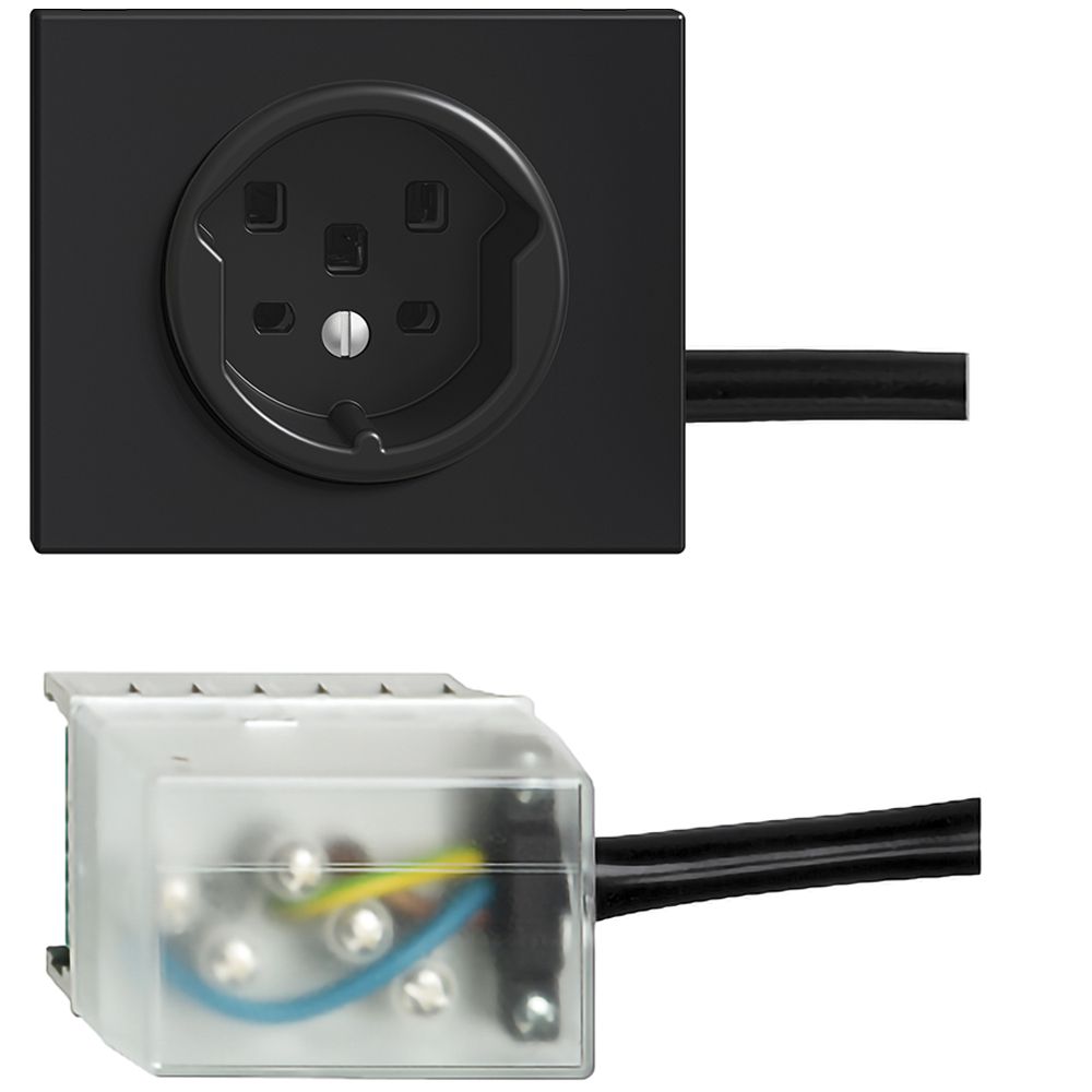 Prise INC FH T25 16A noir pour câble plat Ecobus power