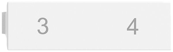 Placchetta indicatrice EDIZIOdue 3-4, per uscita piatta, 10 pezzi, bianco