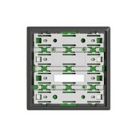 Plaque frontale EDIZIO.liv UNI SNAPFIX® p.UNI vers.à vis p.2touches s.LED grf