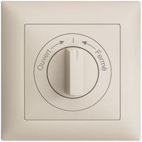 Frontset EDIZIOdue Ouvert->I<-Fermé crema 88×88mm für Schwenktaster