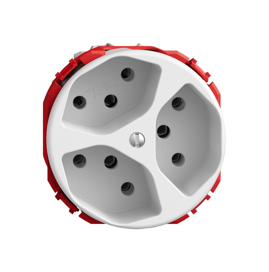 Steckdose STANDARDdue SNAPFIX® 3×T13 3×S ws