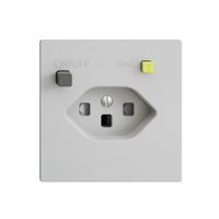 UP-Steckdose EDIZIOdue T23 FI 30mA F, shutter, hellgrau