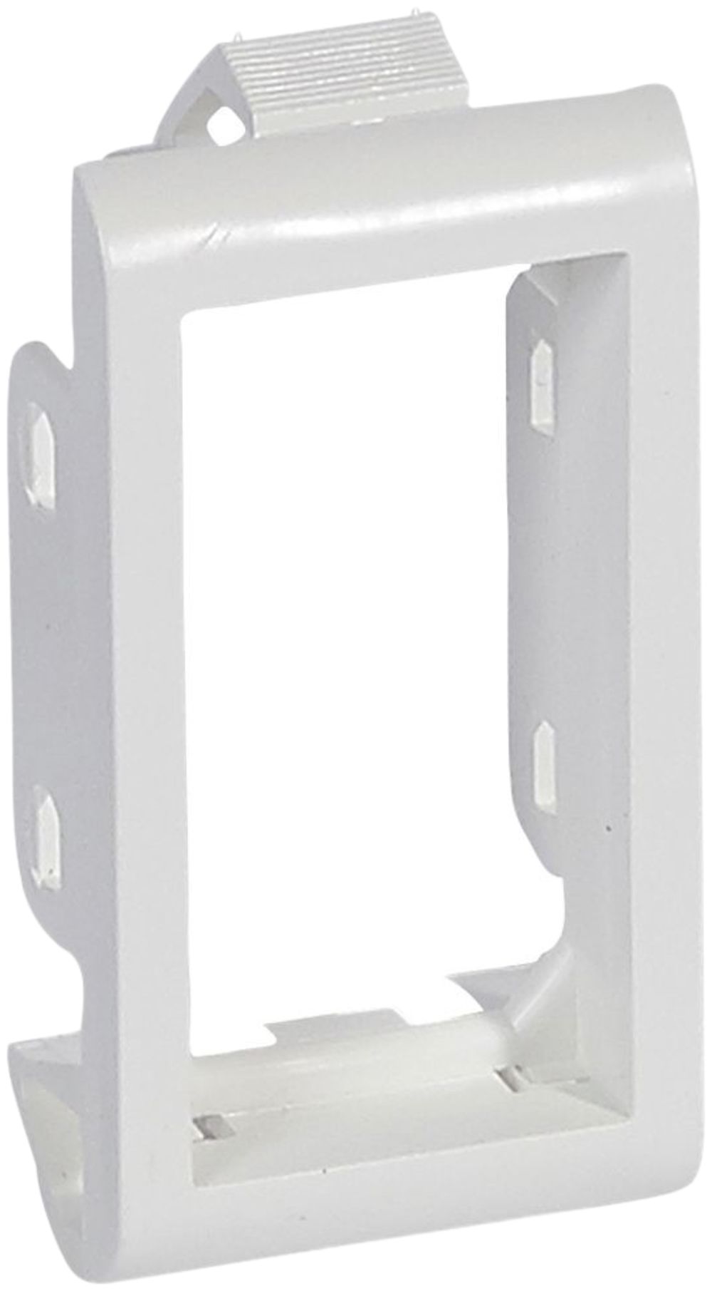 Cadre support INC MOS 1×1 blanc pour plaque Ø1…3mm 1 module