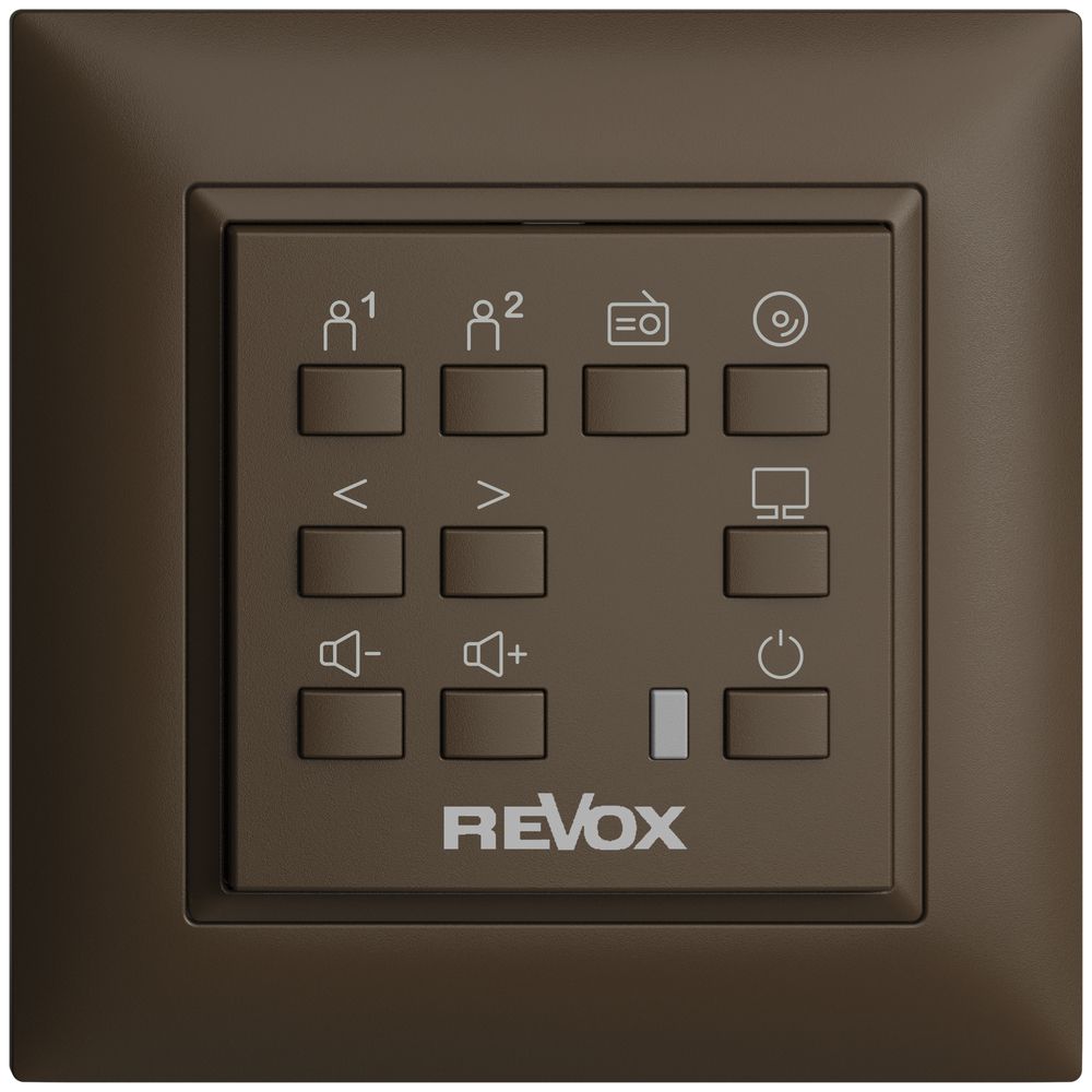 Commande murale EDIZIOdue pour Voxnet FMI, avec 10 bout., LED, IR, coffee