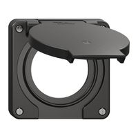 Deckel mit Klappdeckel NEVO Ø53mm für 1f-Steckdose bel. sz (Dicht.sz)