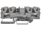 Borne de passage joignable WAGO TOPJOB S 6mm² 41A 800V Push-in 4×1 DIN35 bl