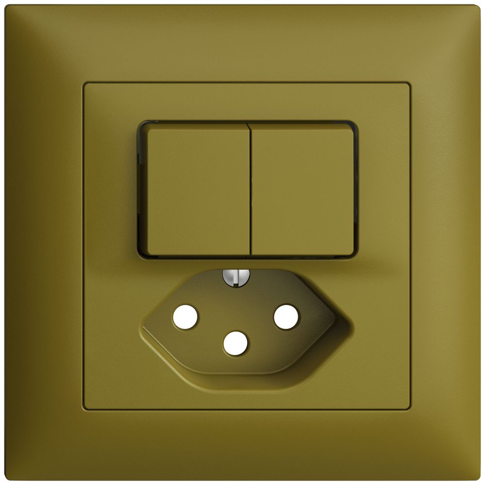 Frontset EDIZIOdue olive 88×88mm T13