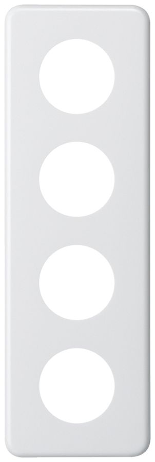 Abdeckplatte basico 4×1 4×Ø43mm weiss