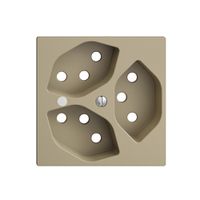 Frontset EDIZIOdue sand 60×60mm 3×T13 mit Linse