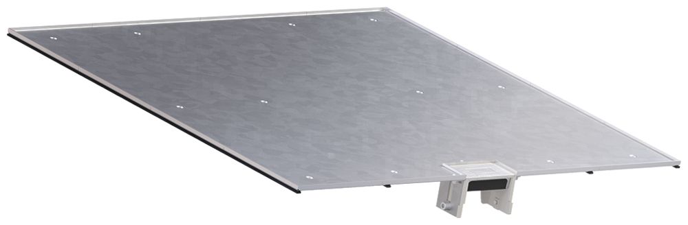 Couvercle tehalit BKG supérieure vasque avec sortie p.canal de sol 500×500×3mm