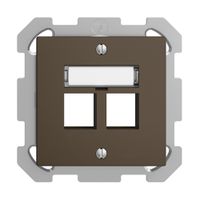 UP-Montageset EDIZIOdue FM, Geradeauslass, für 2×Keystone, coffee