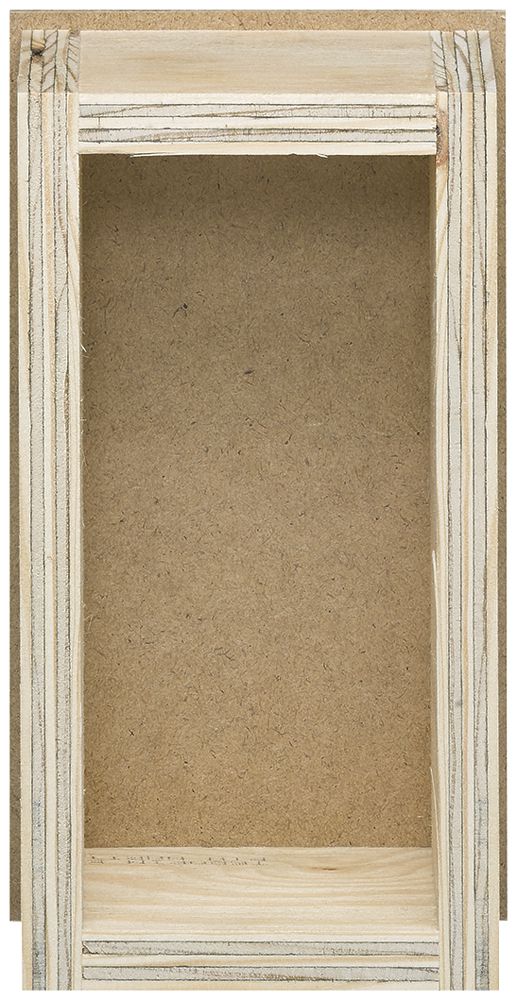 Boîte d'encastrement robusto 2×1 bois brut