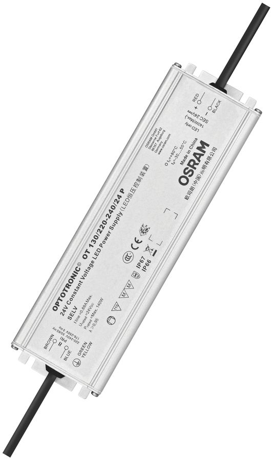 Convertitore LED OT 130/220…240/24 P 130W 24VDC 220×63×37mm IP66
