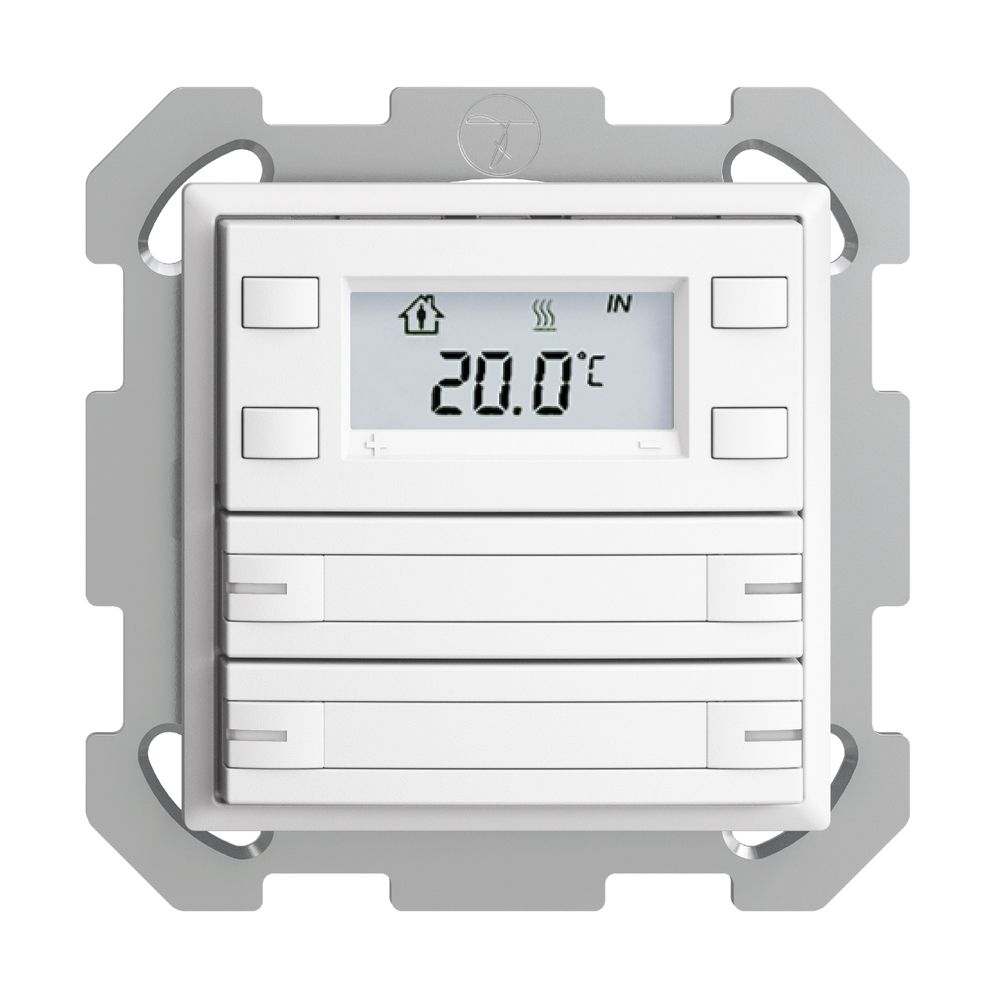 Poussoir RTH ENC KNX 4× EDIZIOdue FM blanc, avec pap.+LED RGB