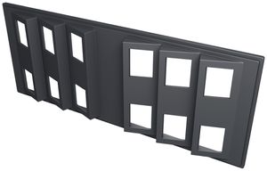 Blende R&M U-Box 415 Snap-in RJ45 12 Ports schräg, schwarz