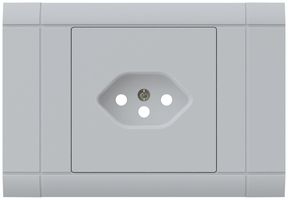 EB-Frontset kallysto für Einbausteckdose 1×Typ 13 Abdeckrahmen steckbar hellgrau